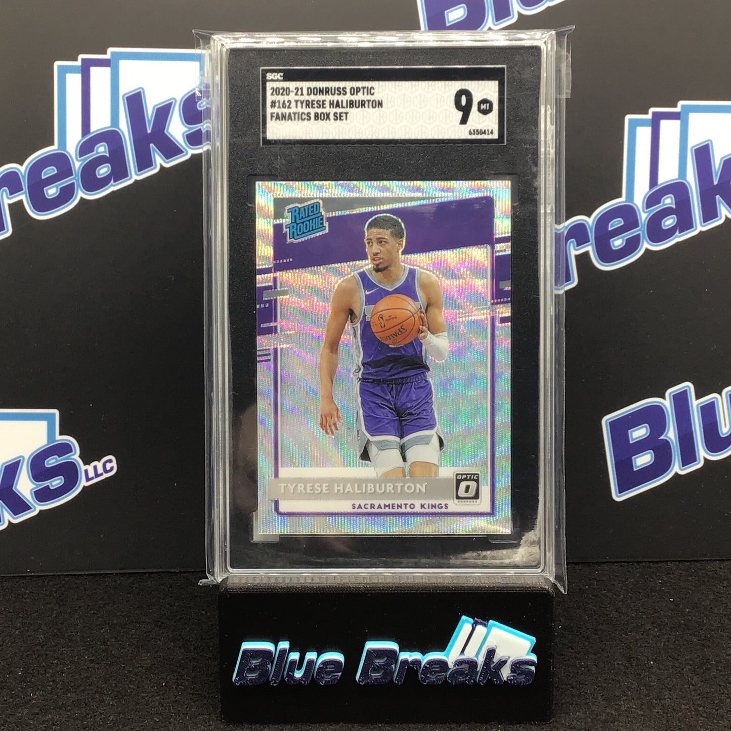 2020-21 Donruss Optic - Tyrese Haliburton - Sacramento Kings - #162 - SGC 9