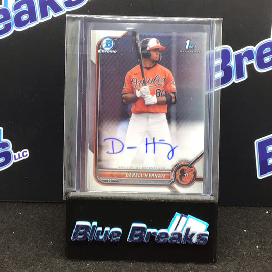 2022 Bowman Chrome 1st Bowman Darell Hernaiz auto #CPA- DHZ Orioles