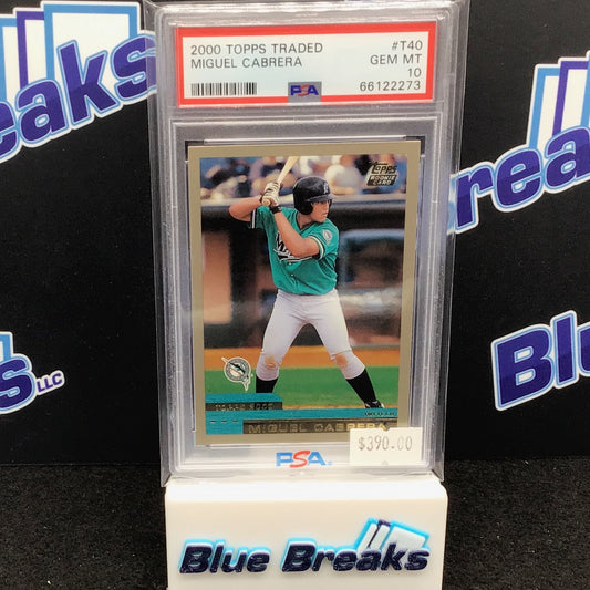 2000 Topps Traded Miguel Cabrera #T40 PSA 10 Marlins