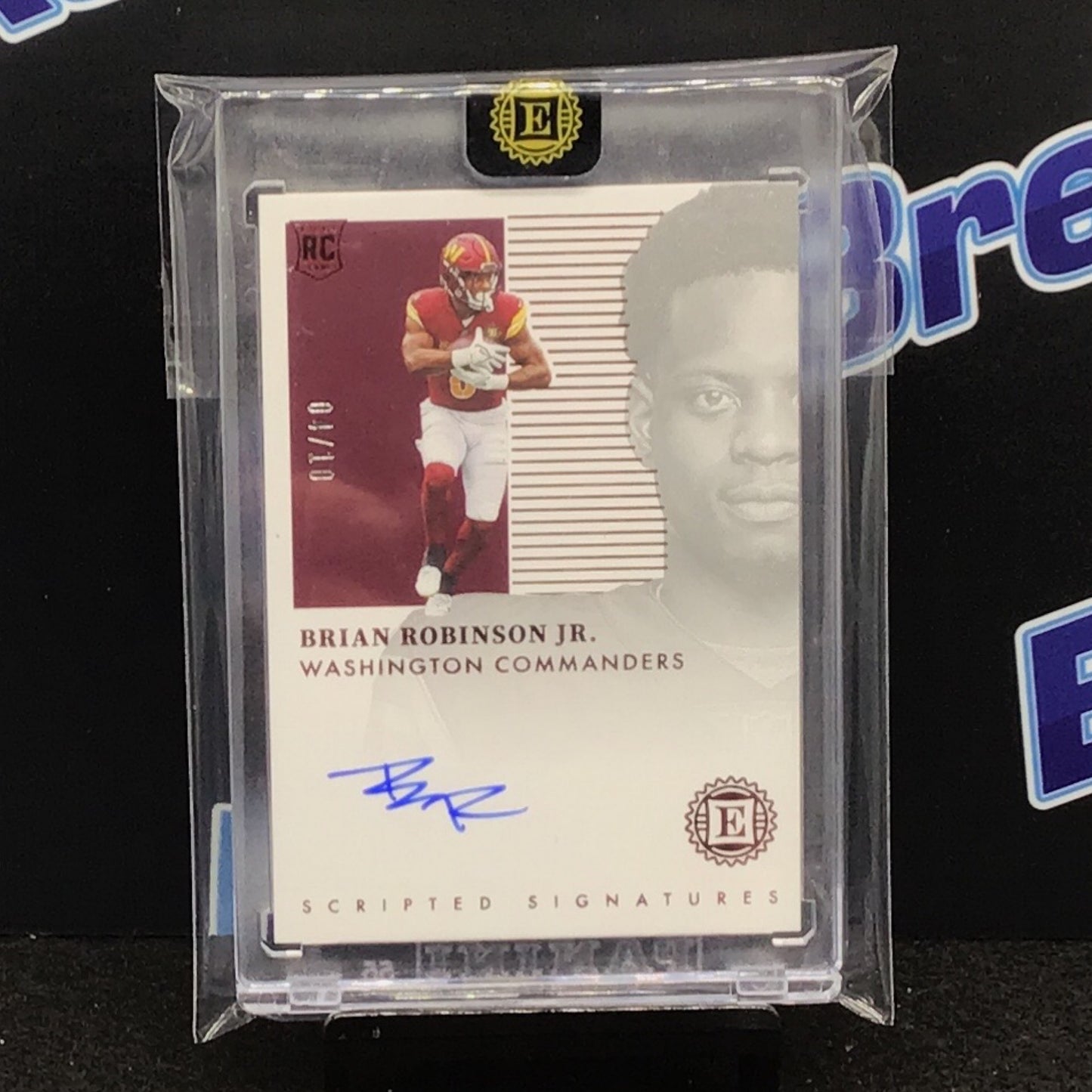 2022 Panini - Encased - Scripted Signatures - Brain Robinson Jr - 04/10 - #SS-BR - football - Commanders