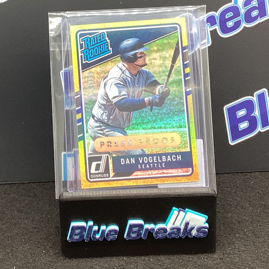 2017 Panini Donruss Gold Press Proof Dan Vogelbach 64/99 #237 Mariners