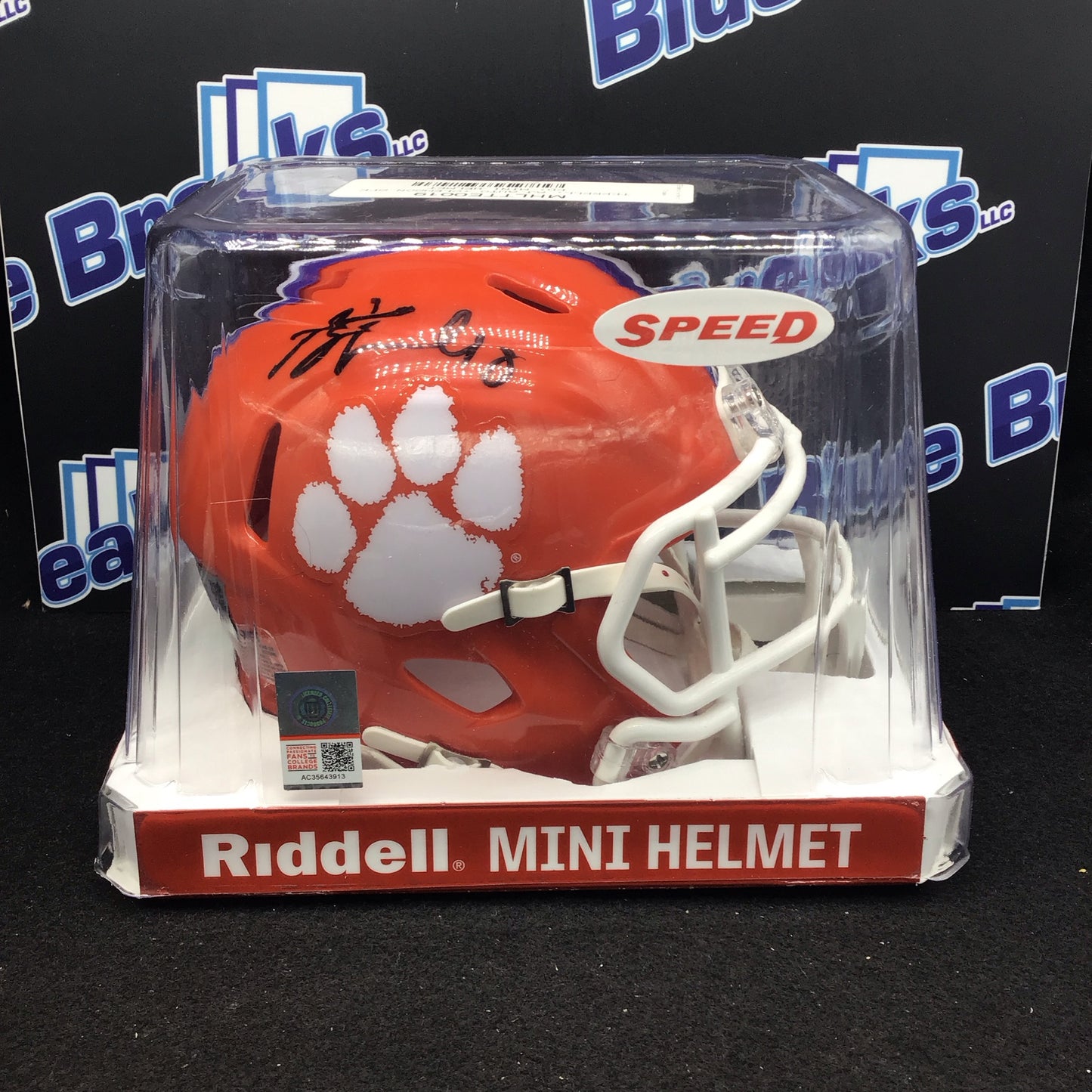 Mini Helment Clemson Tigers AJ Terrell auto Fanatcis COA
