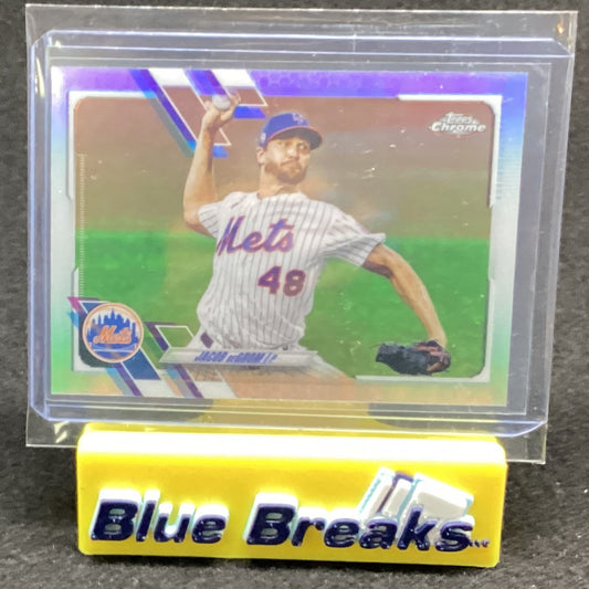 2021 Topps Chrome Refractor Jacob DeGrom 12 Mets