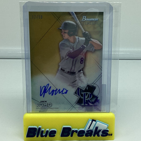 2021 Bowman Sterling - Drew Romo 12/50