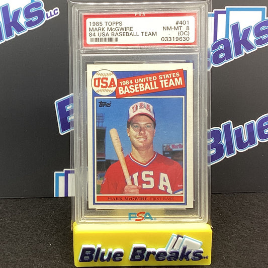 1985 Topps - Mark McGwire 84 USA Baseball Team PSA 8