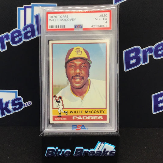 1976 Topps - Willie McCovey - San Diego Padres - #520 - PSA 4