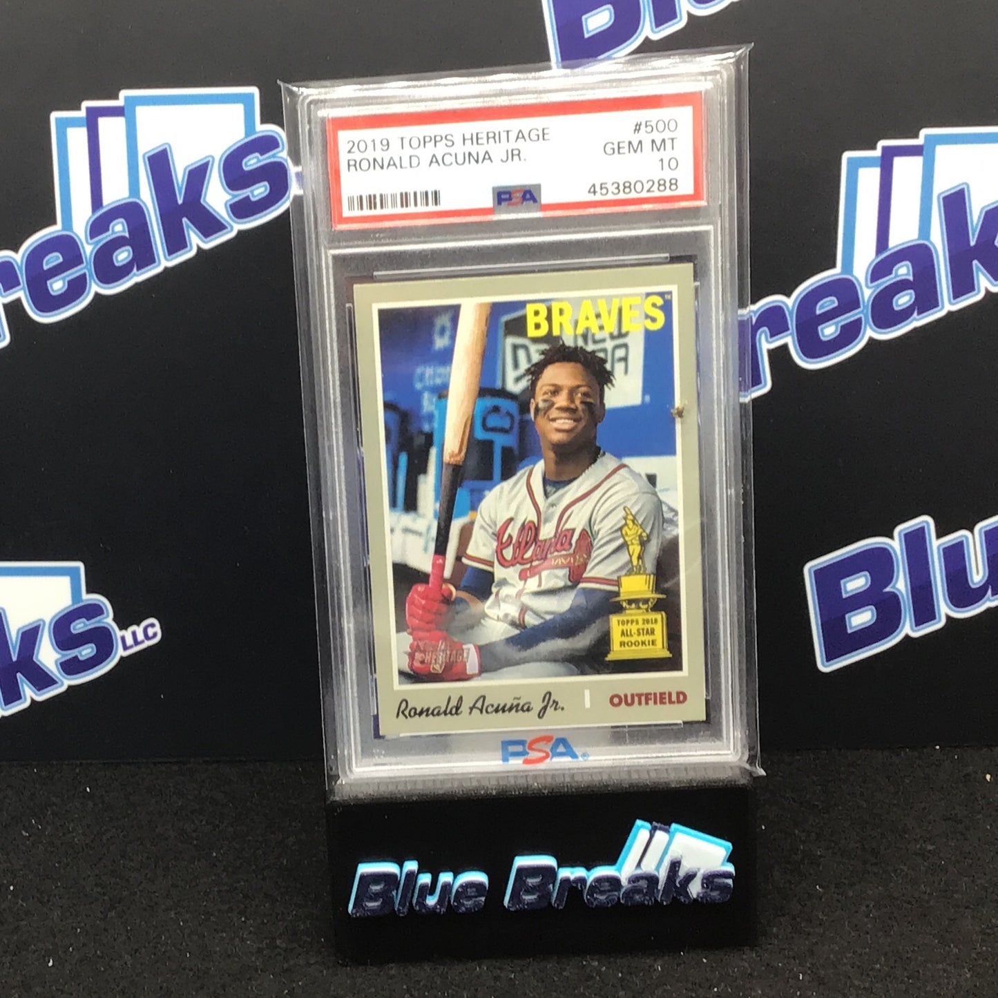 2019 Topps Heritage Ronald Acuna Jr #500 PSA 10 Braves