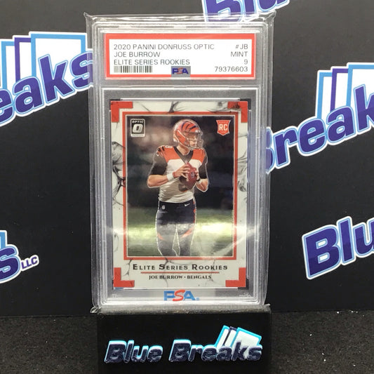 2020 Panini Donruss Optic Elite Series Rookies Joe Burrow #ESR-JB PSA 9 Bengals