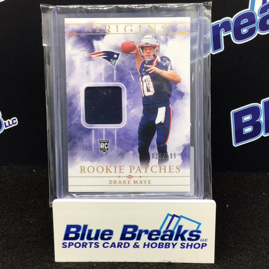 2024 Panini Origins Rookie Patches Drake Maye 025/199 RC #RPT-DMA Patriots