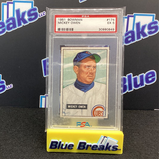 1951 Bowman - Mickey Owen #174 PSA 5