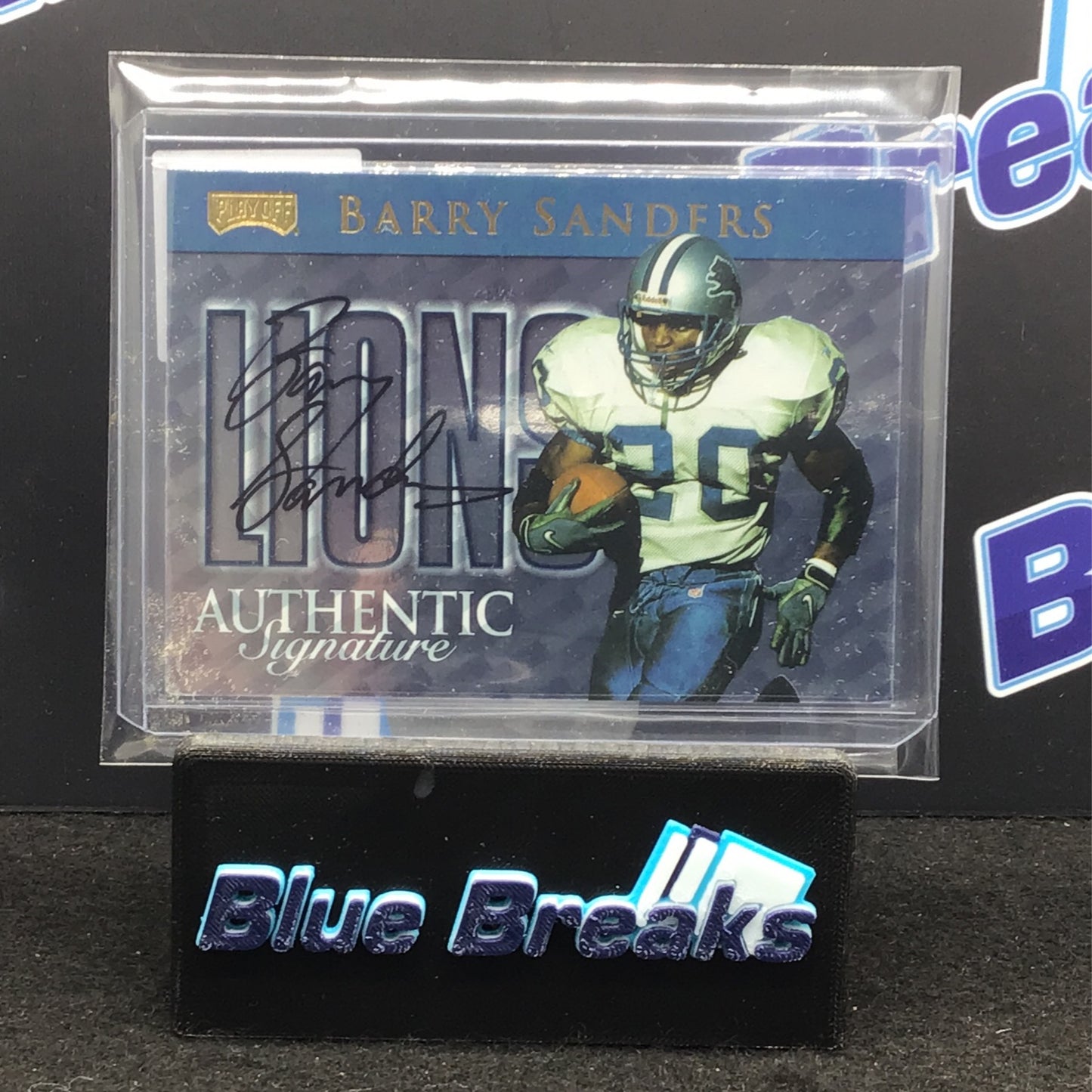 1999 Playoff Authentic Signatures Barry Sanders 151/250 #CL11 Lions