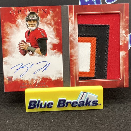 2021 Panini Origins - Kyle Trask Booklet 12/49 Tampa Bay Buccaneers