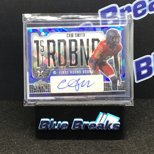 2023 Leaf Metal Football XRC 1st Round Bound Blue Crystal Cam Smith Auto 1/6 #FRB-CS1 Dolphins