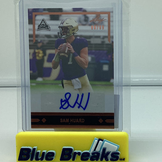 2021 Leaf Football - Sam Huard auto 86/99 #GLR-SH1