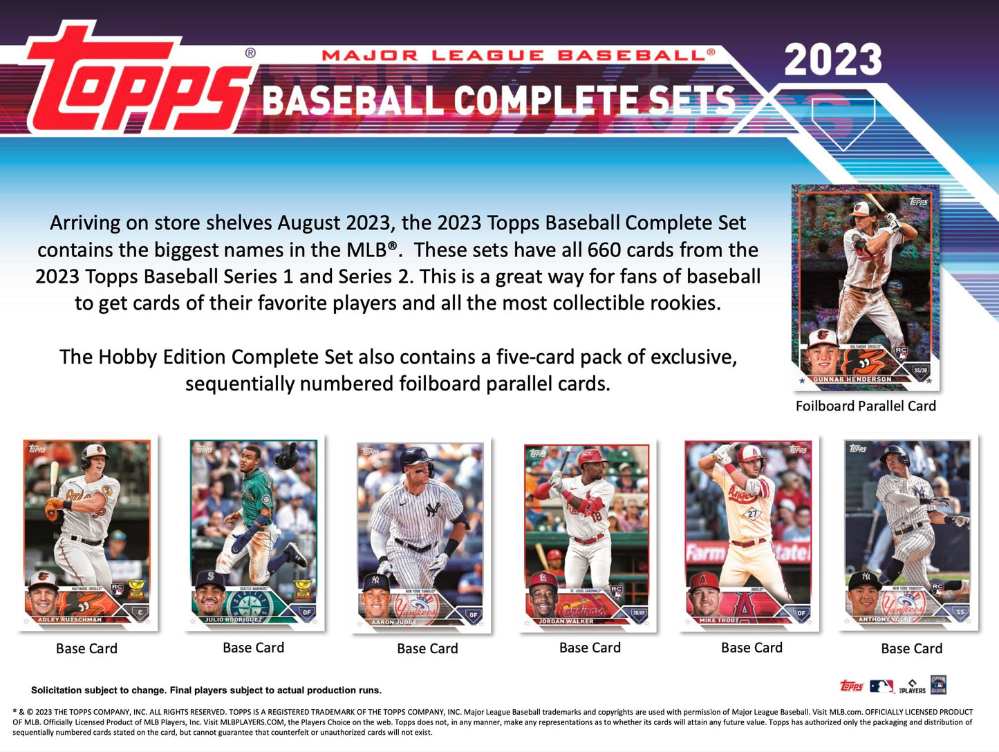 2023 Topps Complete Factory Box Set