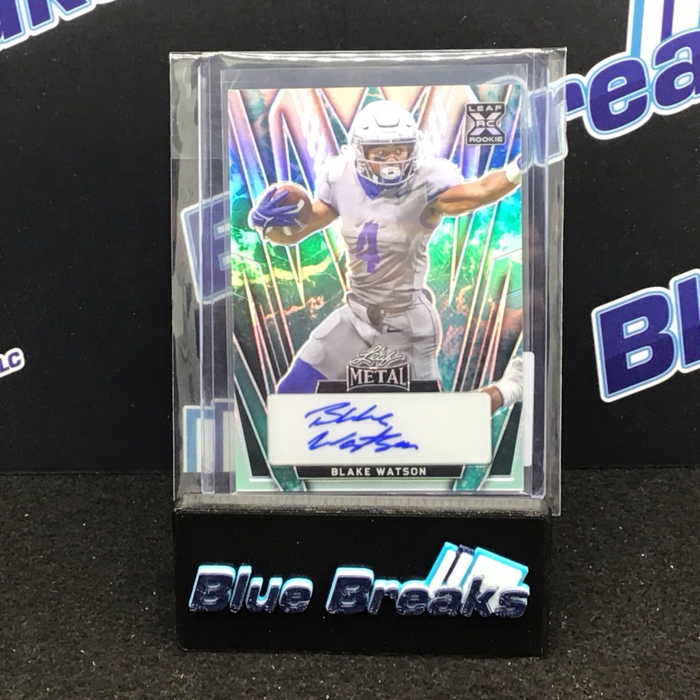2024 Leaf Metal Football XRC Blake Watson 1/5 Auto Rookie #BA-BW1 Broncos