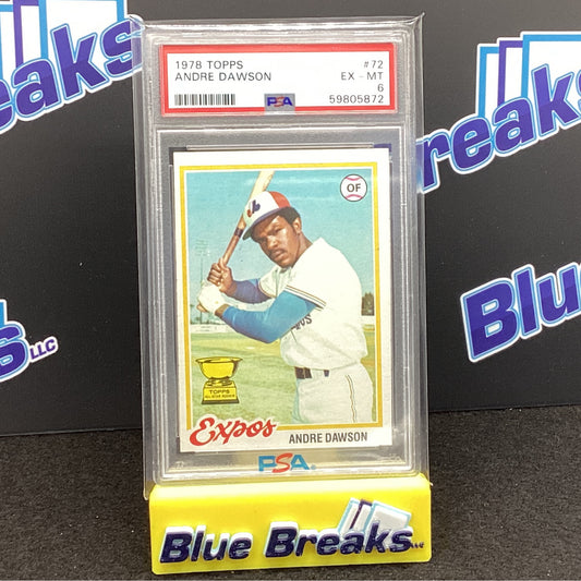 1978 Topps - Andre Dawson - #72 - PSA 6 - Montreal Expos