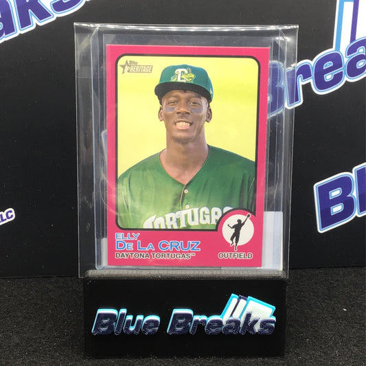 2022 Topps Heritage SSP Bubble Color Swap Elly De La Cruz #208 Reds