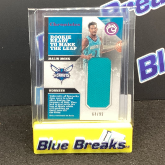 2017-18 Panini Chronicles Malik Monk relic 64/99 CS-MMK