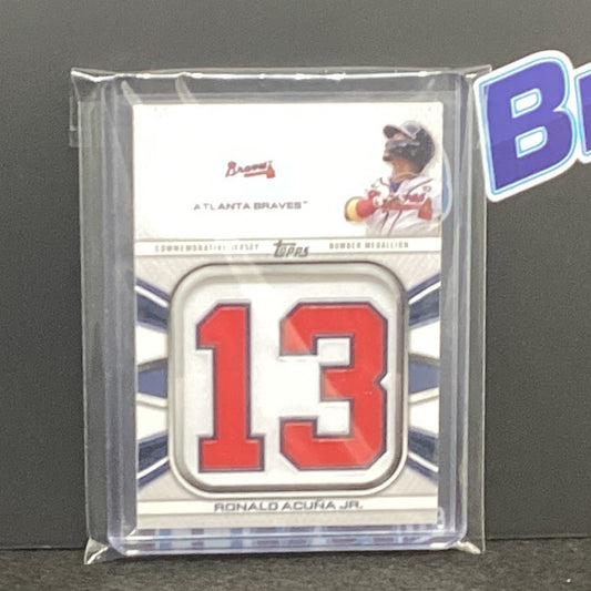 2022 Topps Series 1 Ronald Acuna Jr Player Jersey Medallion JNM-RA