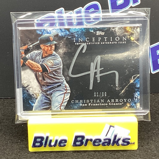 2018 Topps Inception Silver Signings Autograph Christian Arroyo 01/99 SS-CA
