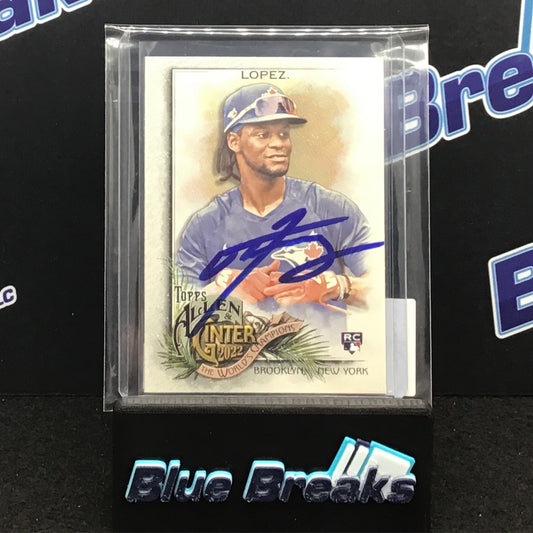 2022 Allen & Ginter Otto Lopez auto #212 Blue Jays