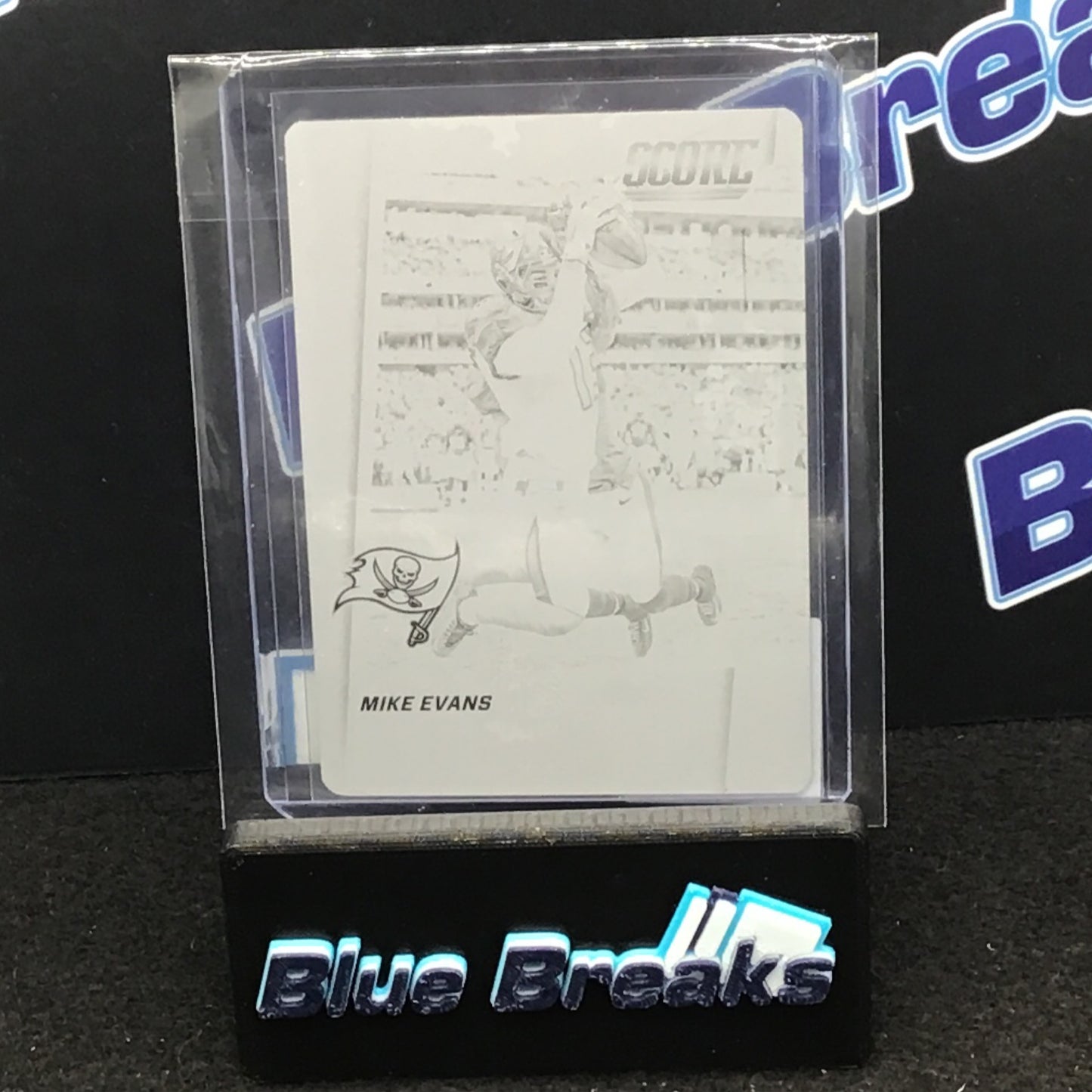 2016 Score Plates & Patches Black Plate Mike Evans 1/1 #5 Buccaneers