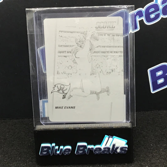 2016 Score Plates & Patches Black Plate Mike Evans 1/1 #5 Buccaneers