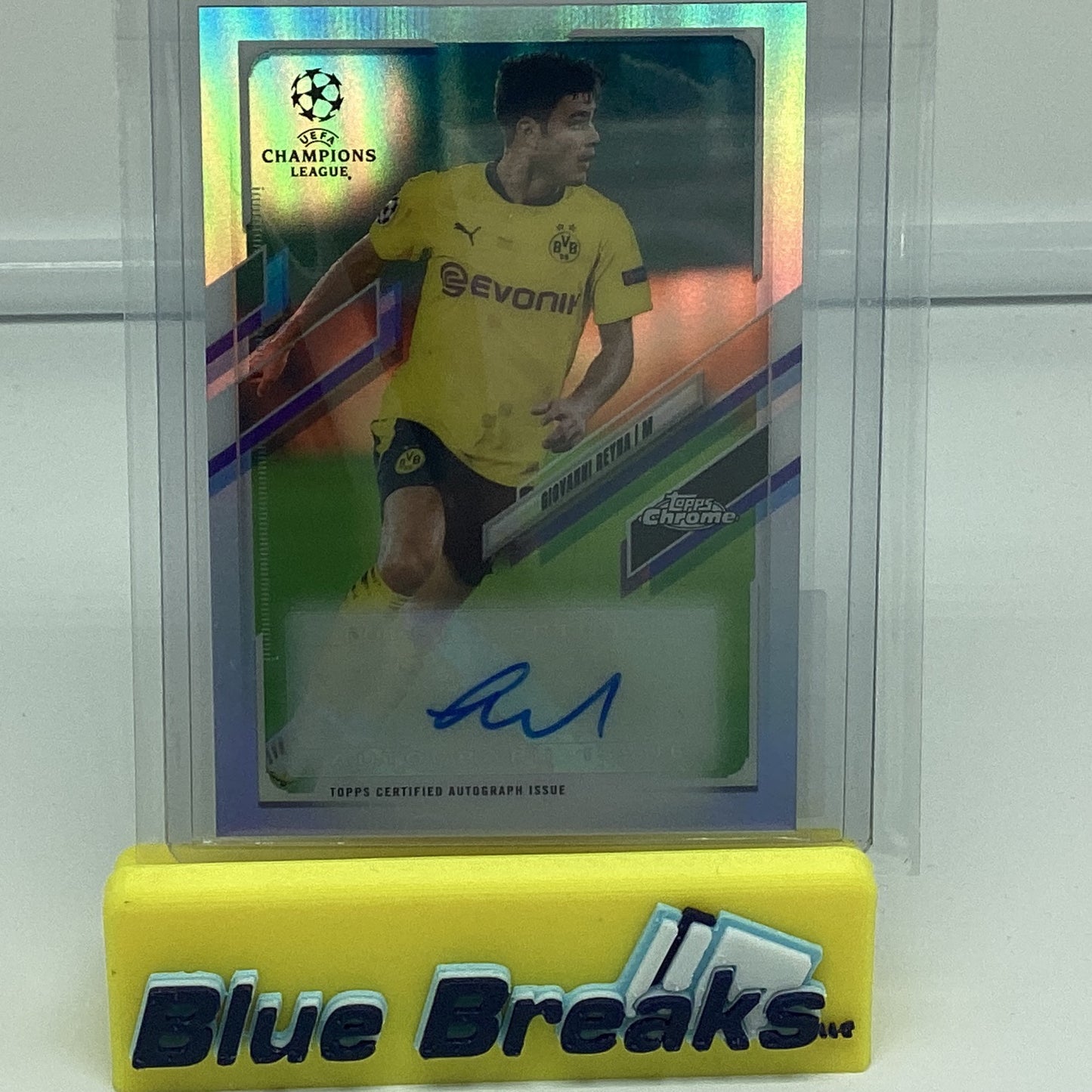 2021 Topps Chrome UEFA Champions League Giovanni Reyna auto