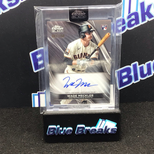 2024 Topps Chrome Black Refractor Wade Meckler Auto 001/150 RC #CBA-WM Giants