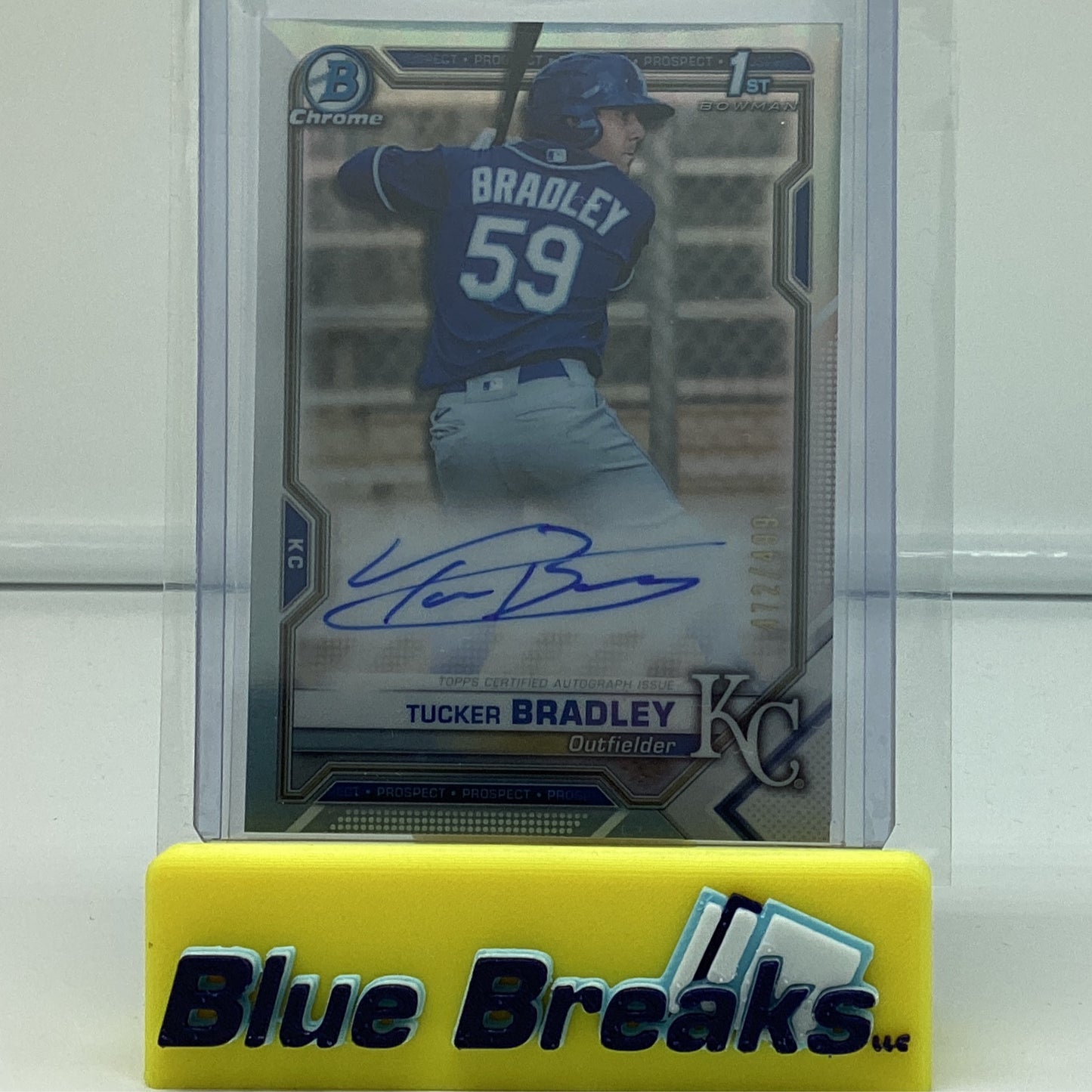 2021 Bowman Chrome - Tucker Bradley auto 472/499 #CPA-TB Royals