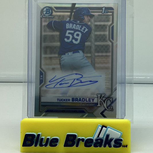 2021 Bowman Chrome - Tucker Bradley auto 472/499 #CPA-TB Royals