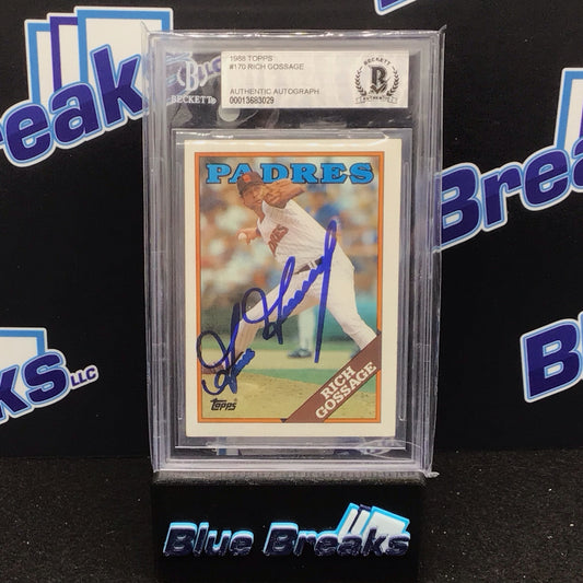 1988 Topps Rich Gossage auto BGS authentication