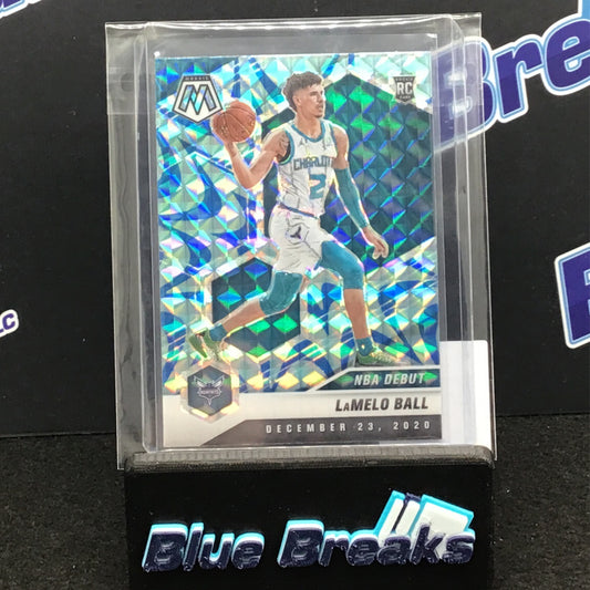 2020-21 Panini Mosaic Blue Reactive LaMelo Ball RC #262 Hornets
