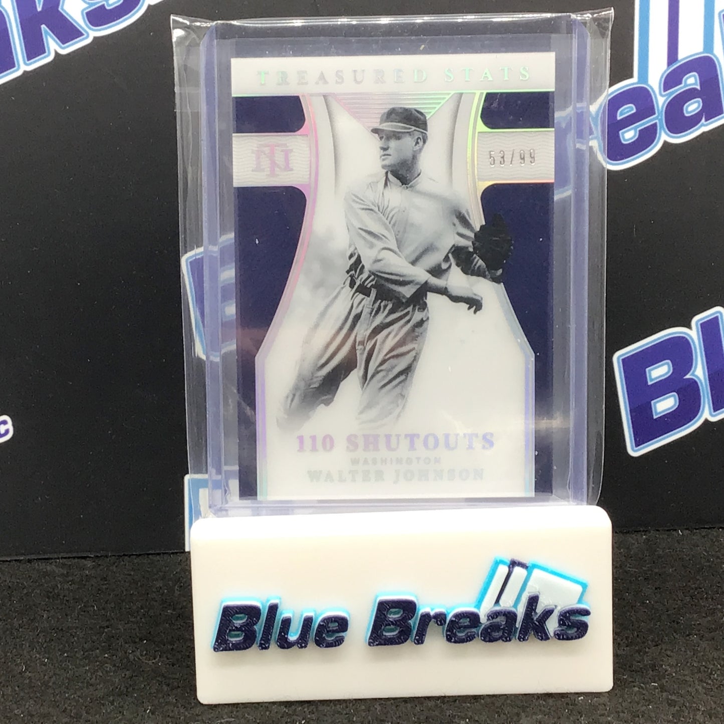 2022 Panini - National Treasures - Walter Johnson - Treasured Stats - 53/99 - Washington