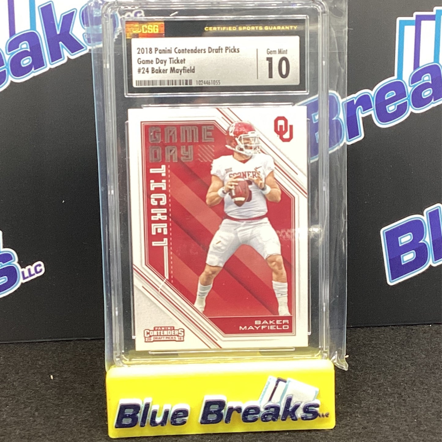 2018 Panini Contenders Draft Picks - Baker Mayfield #24 - CSG 10 - Oklahome Sooners