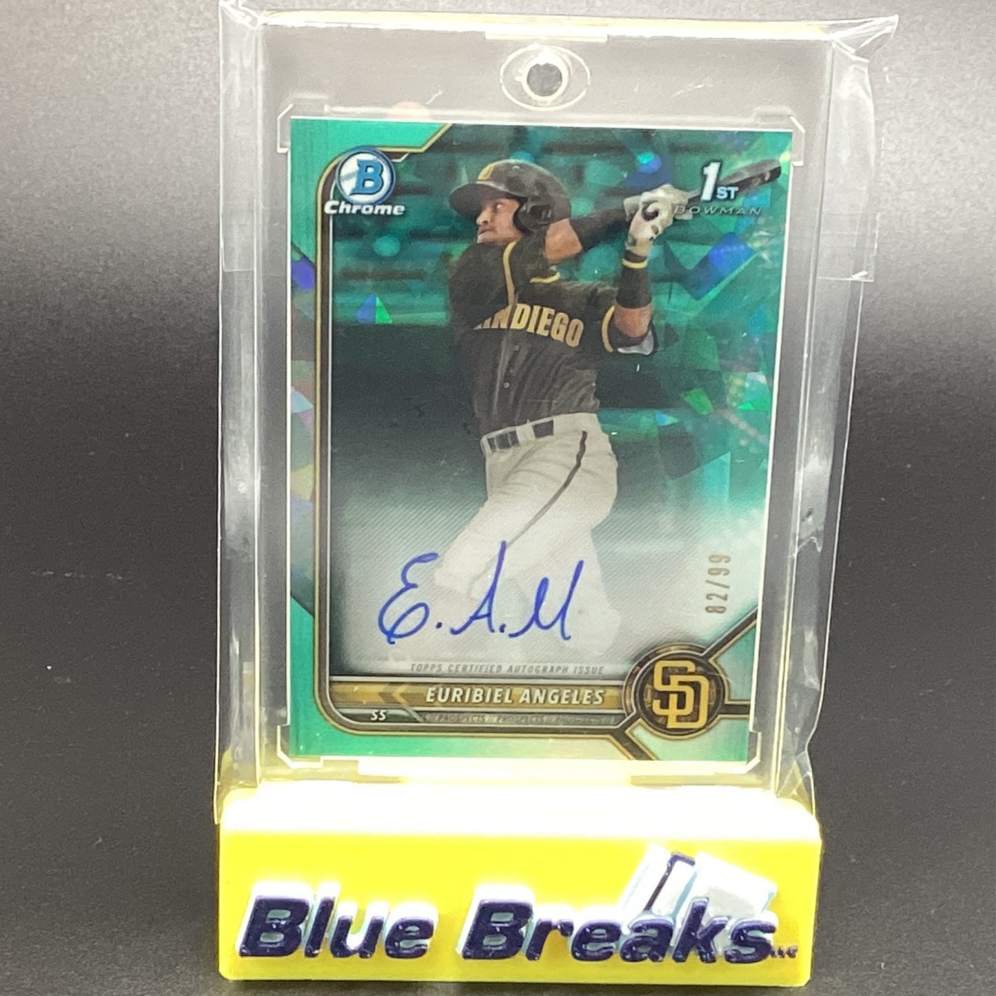 2022 Bowman Chrome 1st Aqua Euribiel Angeles auto 82/99