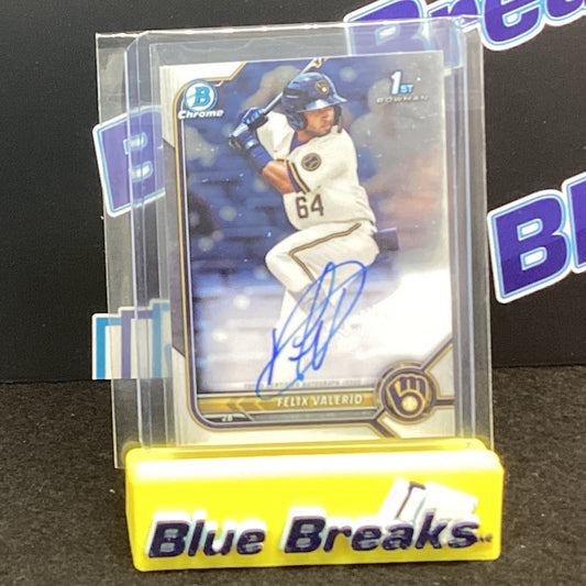 2022 Bowman Chrome 1st - Felix Valerio auto #CPA-FV