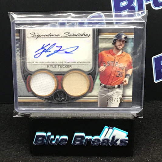 2023 Topps Museum Collection Signature Swatches Dual Relc Auto Kyle Tucker 133/235 #SWDRA-KT Astros