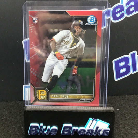 2022 Bowman Chrome - Red - National - Oneil Cruz - 2/5 - Pittsburgh Pirates