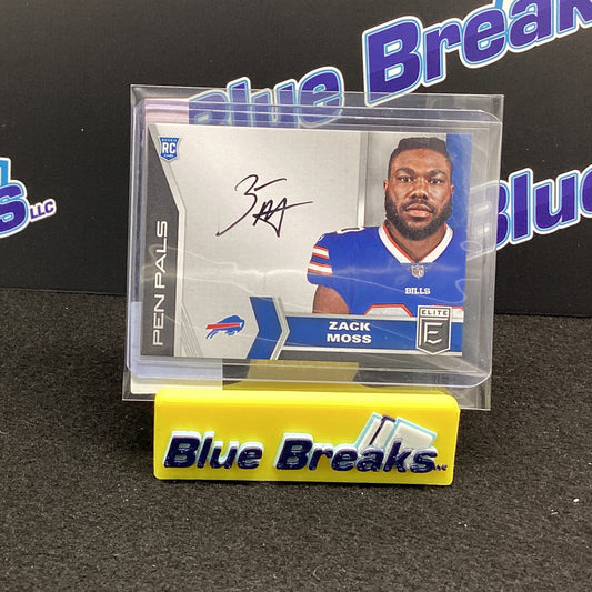 2020 Donruss Elite - Zack Moss Pen Pals Auto