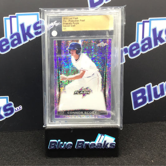 2018 Leaf Flash - Connor Scott - Pre Production proof - Prismatic Purple - 1/1