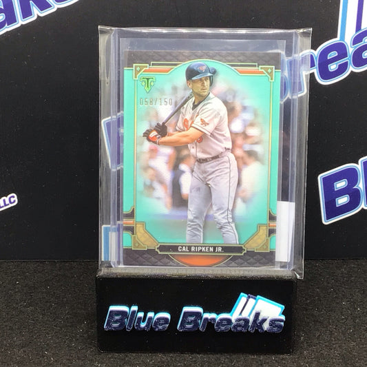 2022 Topps Triple Threads Aqua Cal Ripken Jr 58/150 #80 Orioles