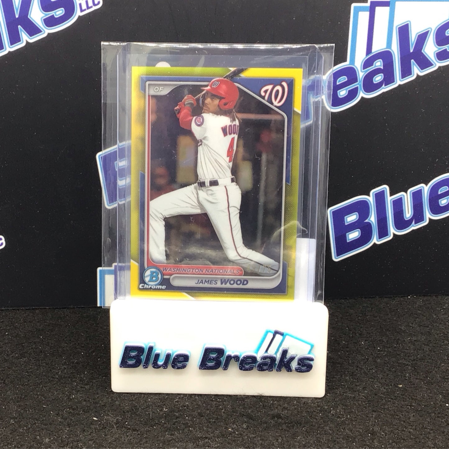 2024 Bowman Chrome Prospects Yellow Refractor James Wood 49/75 #BCP-91 Nationals