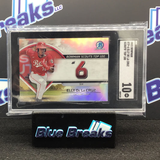 2023 Bowman - Elly De La Cruz - Scouts Top 100 - #BTP6 - Cincinnati Reds - SGC10