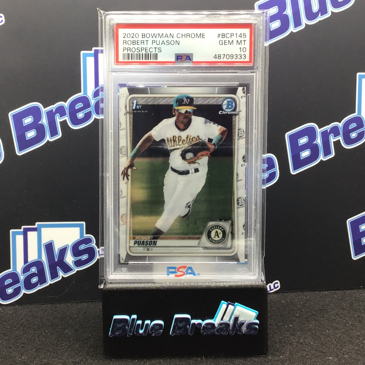 2020 Bowman Chrome Prospects Robert Puason #BCP-145 PSA 10 Athletics