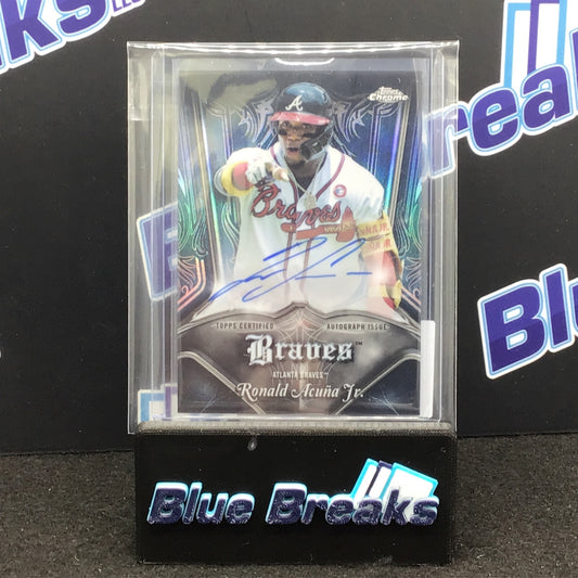 2022 Topps Chrome Club Plaques Autograph Ronald Acuna Jr 95/99 #PA-RA Braves
