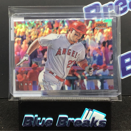 2020 Topps Stadium Club Chrome Orange Mike Trout 90/99 #1 Angels