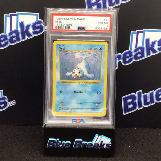 1999 Pokémon Game 1st Edition Seel #41 PSA 8