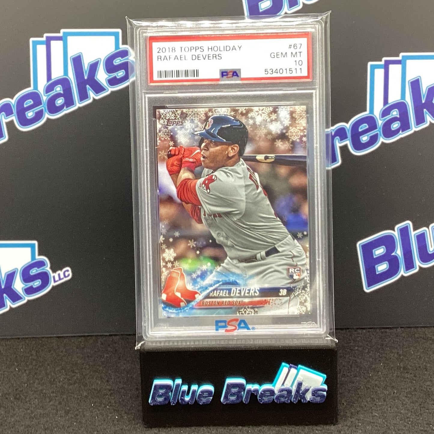 2018 Topps Holiday Rafael Devers PSA 10 RC #67 Red Sox